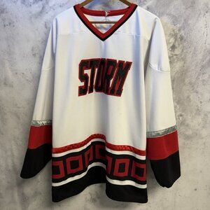 Vinage Storm Hockey Jersey Mens XL 24.5x31 White AK